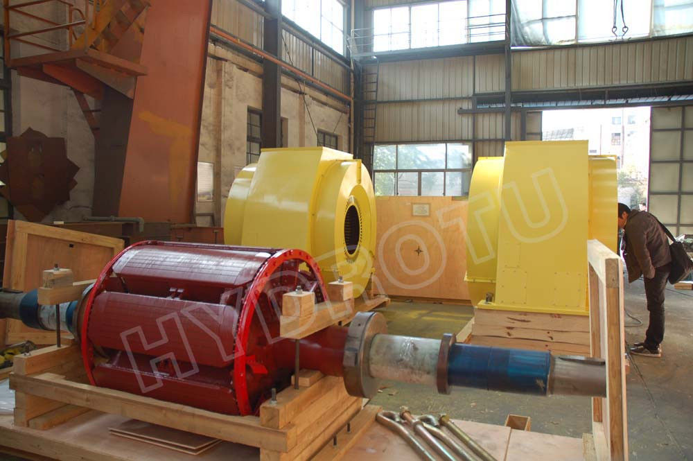 AC three phase synchronous generator excitation system with Turgo Hydro