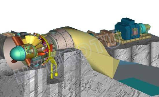Low Water Head S Type Hydro Turbine Water Turbine With Full