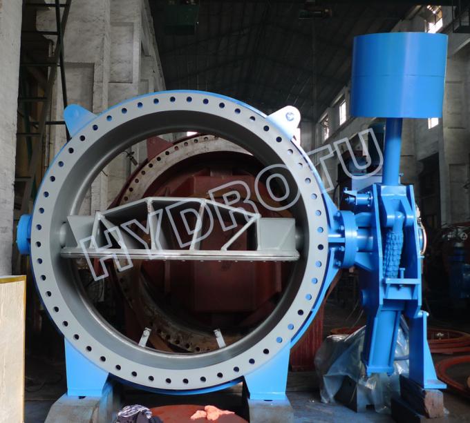 DN 300 5000 mm Hydraulic Heavy Hammer Flanged Butterfly Valve For