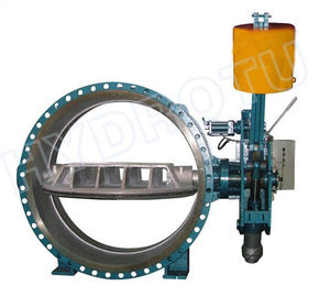 DN 300 - 5000 mm Hydraulic Heavy Hammer Flanged Butterfly Valve For Hydropower Station