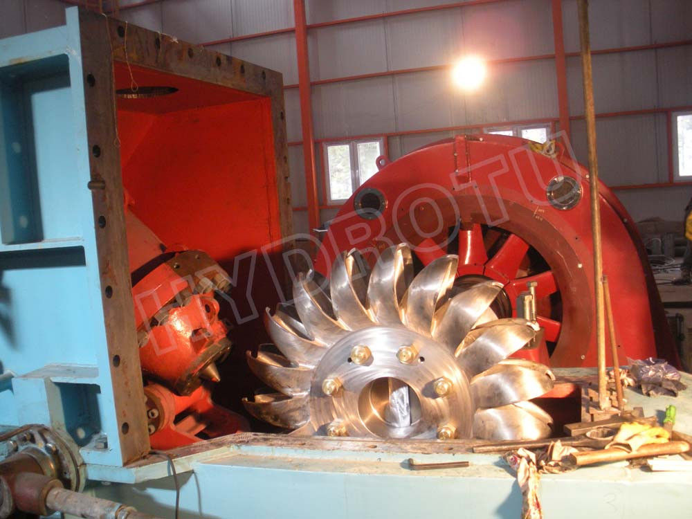 Stainless Steel Impulse Water Turbine / Pelton Water Turbine For High