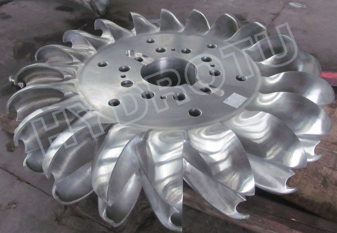 500m High Head Pelton Turbine Runner With two Nozzles and forged CNC