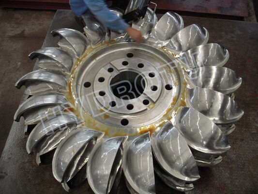 Stainless Steel Pelton Turbine Runner for 80m-1000m Water Head with 0.5MW-20MW Capacity