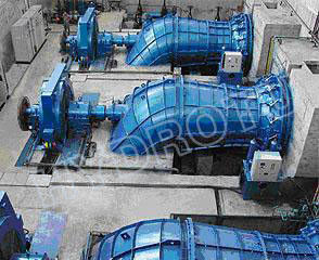 Low Water Head S Type Hydro Turbine / water turbine with Full Regulation Runner, Speed Governor