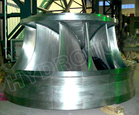 Efficient Stainless Steel Francis Turbine Runner Water Head 10m-300m Hydropower Component