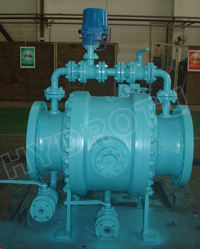 DN300 2600 mm Hydraulic counter weight Flanged Globe Valve, spherical