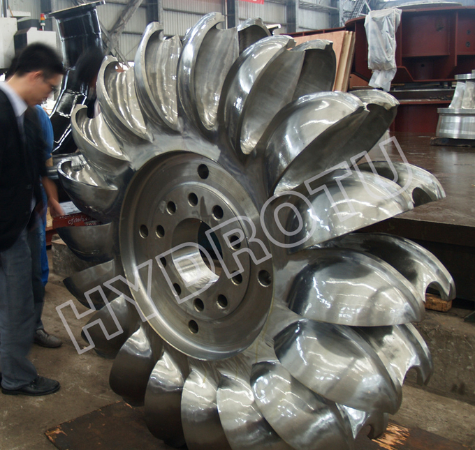 Impulse Turbine Pelton Hydro Turbine / Pelton Water Turbine With